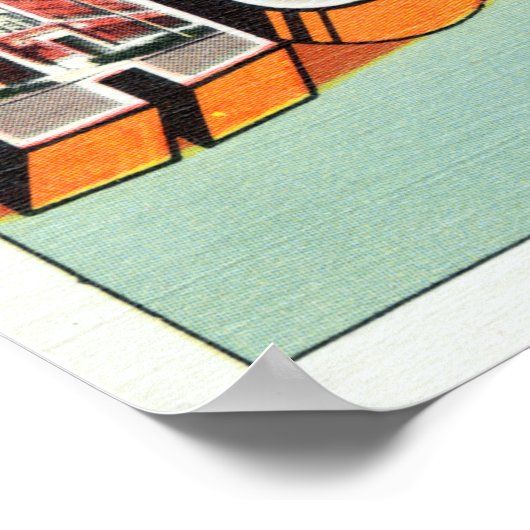  groeten van Augusta Maine Travel Poster (Hoek)