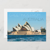 groeten van australië opera house briefkaart zee (Voorkant / Achterkant)