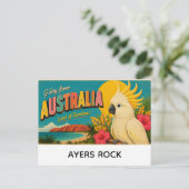 Groeten van Ayers rock, Australië Briefkaart (Staand voorkant)