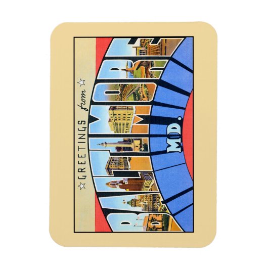  groeten van Baltimore MD. Magneet (Verticaal)