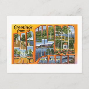Groeten van Bar Harbour, Maine. Briefkaart