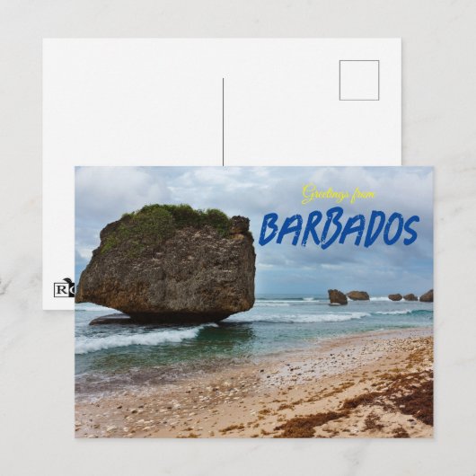 Groeten van Barbados Briefkaart Beach (Voorkant / Achterkant)