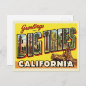  "Groeten van Big Trees, Californië" Briefkaart (Voorkant / Achterkant)