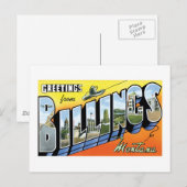 Groeten van Billings, Montana Briefkaart (Voorkant / Achterkant)