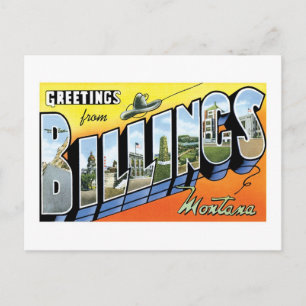 Groeten van Billings, Montana Briefkaart