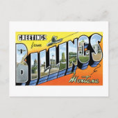 Groeten van Billings, Montana. Briefkaart (Voorkant)