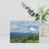 Groeten van Blue Ridge Parkway North Carolina Briefkaart (Staand voorkant)