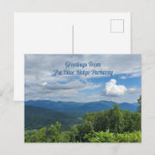 Groeten van Blue Ridge Parkway North Carolina Briefkaart (Voorkant / Achterkant)