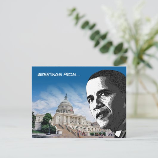 Groeten van... - BRIEFKAART - SJABLOON (Staand voorkant)