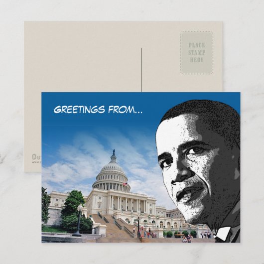 Groeten van... - BRIEFKAART - SJABLOON (Voorkant / Achterkant)