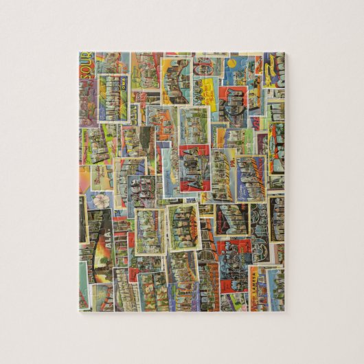 groeten van Briefkaarten Collage Puzzle Legpuzzel (Verticaal)