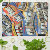  groeten van ... Briefkaarten collage Theedoek (Gevouwen)