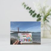 Groeten van... California! Briefkaart (Staand voorkant)