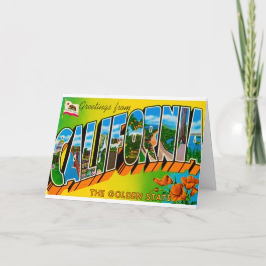 Groeten van Californië Kaart (Voorkant)