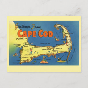 Groeten van Cape Cod Kaart