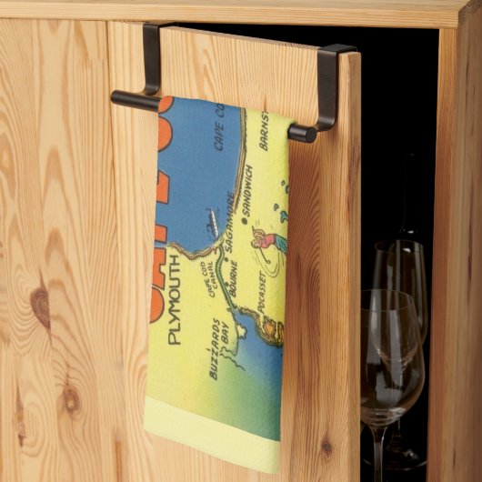 Groeten van Cape Cod Kaart Theedoek (Derde Gevouwen)