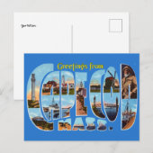  groeten van Cape Cod Travel Briefkaart (Voorkant / Achterkant)