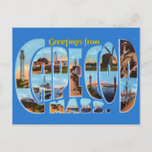 groeten van Cape Cod Travel Briefkaart (Voorkant)