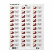 Groeten van Cardinal Season Retouradreslabels Etiket (Full Sheet)