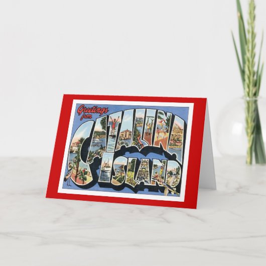 Groeten van Catalina Island Californië Kaart (Voorkant)