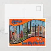 Groeten van Charlotte, North Carolina Travel Briefkaart (Voorkant / Achterkant)