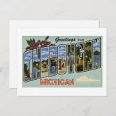 Groeten van Cheboygan Michigan! Briefkaart (Voorkant / Achterkant)