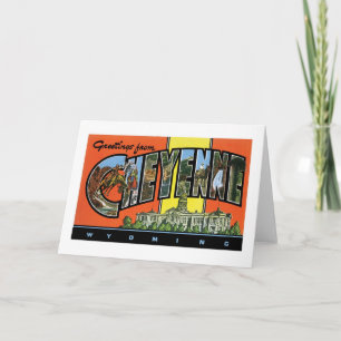 Groeten van Cheyenne, Wyoming! Vintage Briefkaart