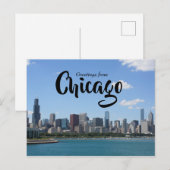 Groeten van Chicago Downtown Postcard Briefkaart (Voorkant / Achterkant)