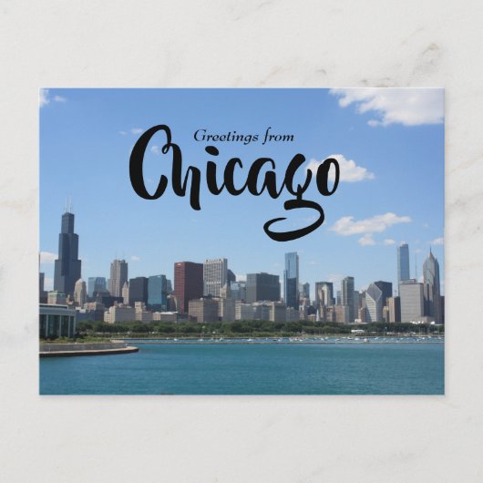 Groeten van Chicago Downtown Postcard Briefkaart (Voorkant)