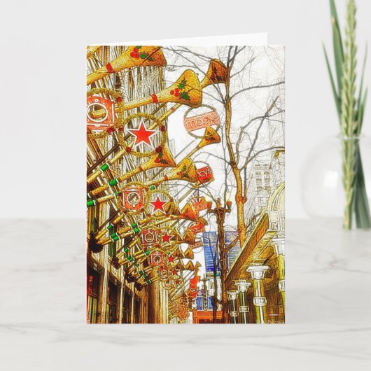 Groeten van Chicago Feestdagen Kaart (Voorkant)