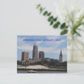 Groeten van Cleveland Ohio (Skyline) Bold Briefkaart (Staand voorkant)