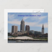 Groeten van Cleveland Ohio (Skyline) Briefkaart (Voorkant / Achterkant)