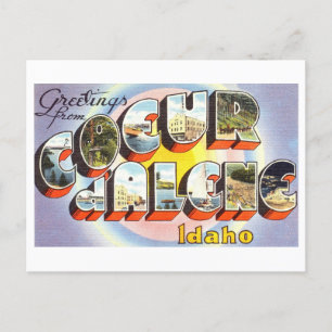  groeten van Coeur d'Alene, Idaho, Briefkaart