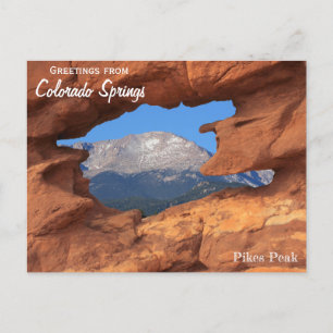 Groeten van Colorado Springs Briefkaart Pikes