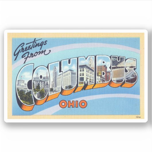  groeten van Columbus Ohio Sticker (Voorkant)