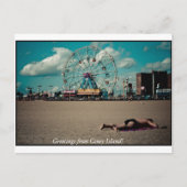 Groeten van Coney Island. Briefkaart (Voorkant)