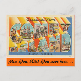 Groeten van Coney Island Briefkaart