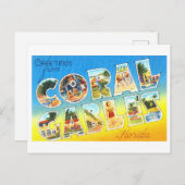  groeten van Coral Gables, Florida Briefkaart (Voorkant / Achterkant)