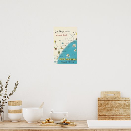 Groeten van Crescent Beach Grand Strand Poster (Keuken)