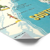 Groeten van Crescent Beach Grand Strand Poster (Hoek)