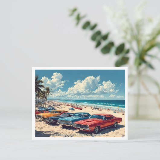 Groeten van Daytona Beach, Illustratie jaren 1960 Briefkaart (Staand voorkant)