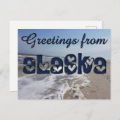 Groeten van de Amerikaanse vlag Alaska Briefkaart (Voorkant / Achterkant)