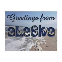 Groeten van de Amerikaanse vlag Alaska