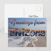 Groeten van de Amerikaanse vlag Arizona Briefkaart (Voorkant / Achterkant)