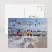 Groeten van de Amerikaanse vlag Colorado Briefkaart (Voorkant / Achterkant)