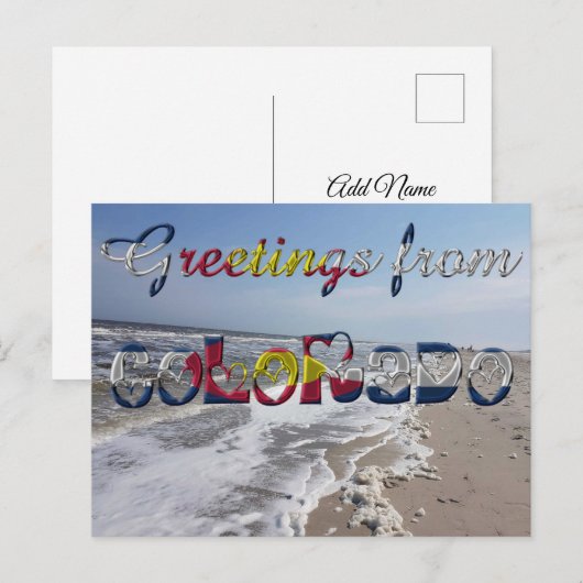 Groeten van de Amerikaanse vlag Colorado Briefkaart (Voorkant / Achterkant)