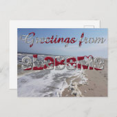 Groeten van de Amerikaanse vlag Flag Hearts Briefkaart (Voorkant / Achterkant)