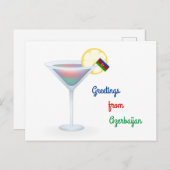 Groeten van de Azerbeidzjan Cocktail Holiday Kaart (Voorkant / Achterkant)