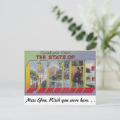 Groeten van de deelstaat Maine Briefkaart (Staand voorkant)