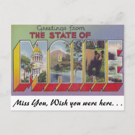 Groeten van de deelstaat Maine Briefkaart